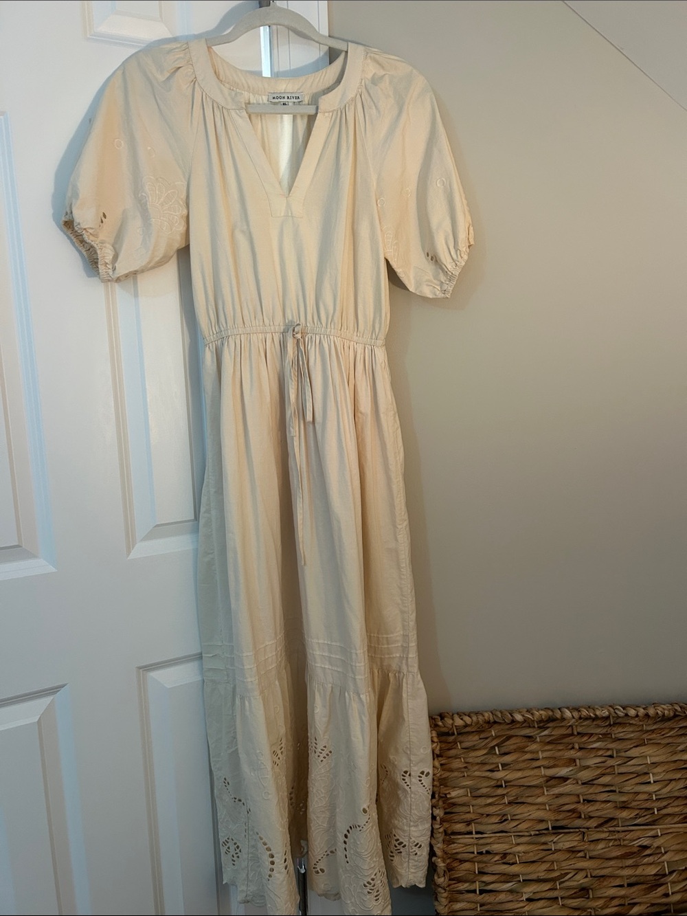 Moon River cream maxi dress